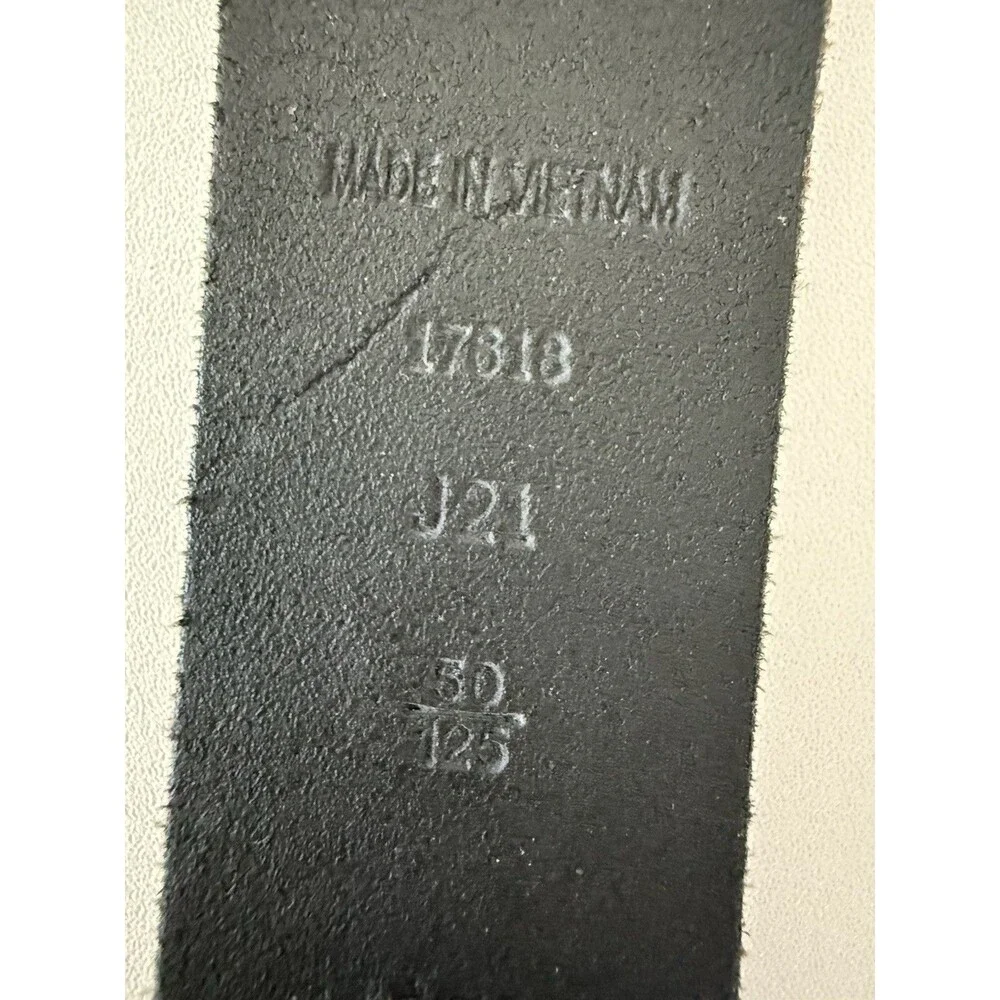 Polo Ralph Lauren Men’s Black Full Grain Leather Belt Italy Size 50/125